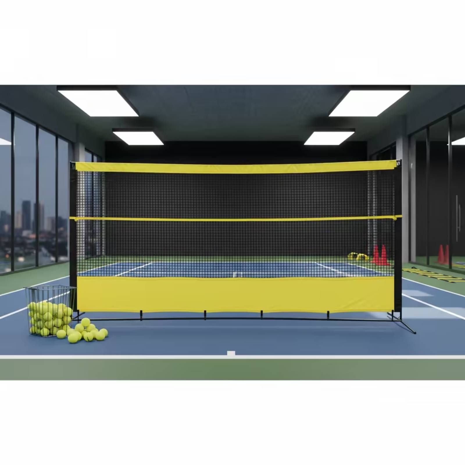 Sports Equipment For Training - テニスリバウンドネット（バッグ付き）ソロテニス練習ネット練習用リバウンダー携帯用スポーツ用品コーチ、裏庭用に安定した安定性