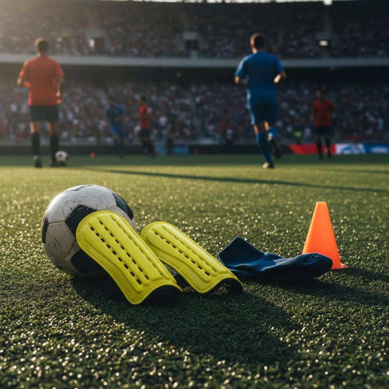 サッカーシンガード、固定ストラップ付き、大人用フットボールシ - Sports Equipment For Training のレビューと価格