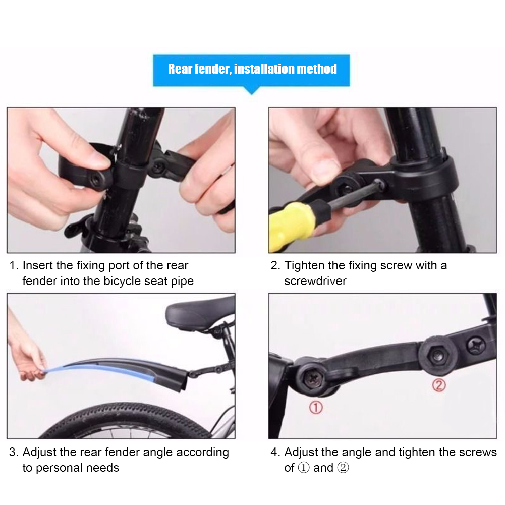 マウンテンバイクのフロントとリアのマッドガードウィングセット - Sports Equipment Kit のレビューと価格